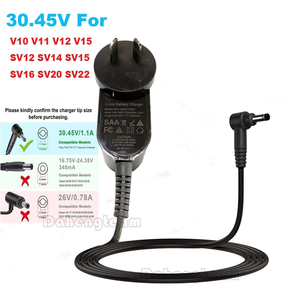 For Dyson V10 V11 Battery Charger Animal Absolute Cord Power Adapter