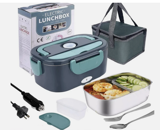 Portable Electric Heated Car Plug Heating Hot Travel Lunch Box Bento Food Warmer
