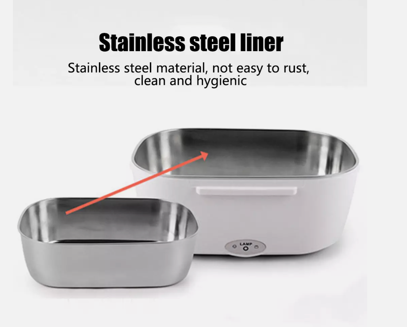 Portable Electric Heated Car Plug Heating Hot Travel Lunch Box Bento Food Warmer