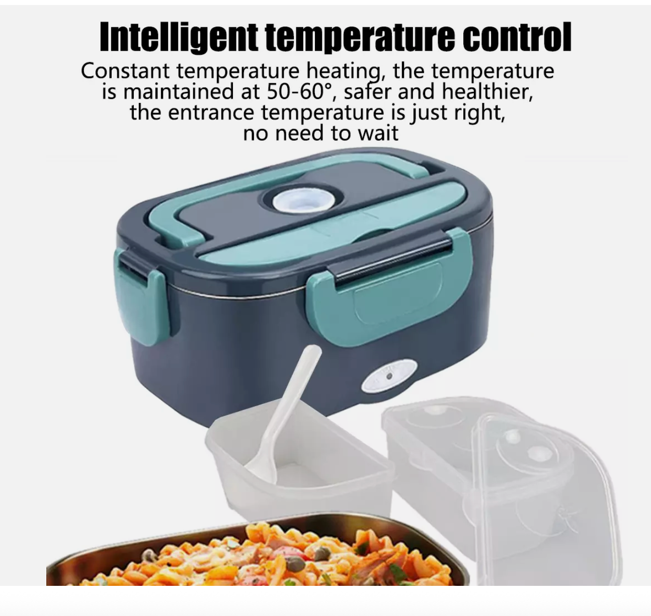 Portable Electric Heated Car Plug Heating Hot Travel Lunch Box Bento Food Warmer