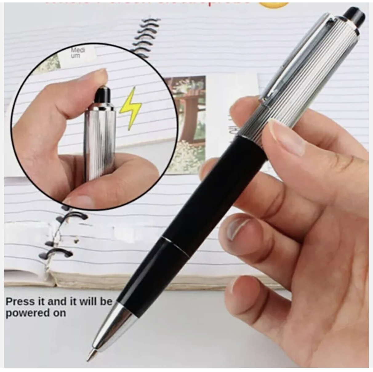 Electric Shock Pen Practical Joke Gag Prank Funny Trick Fun Toy Gadget Gift