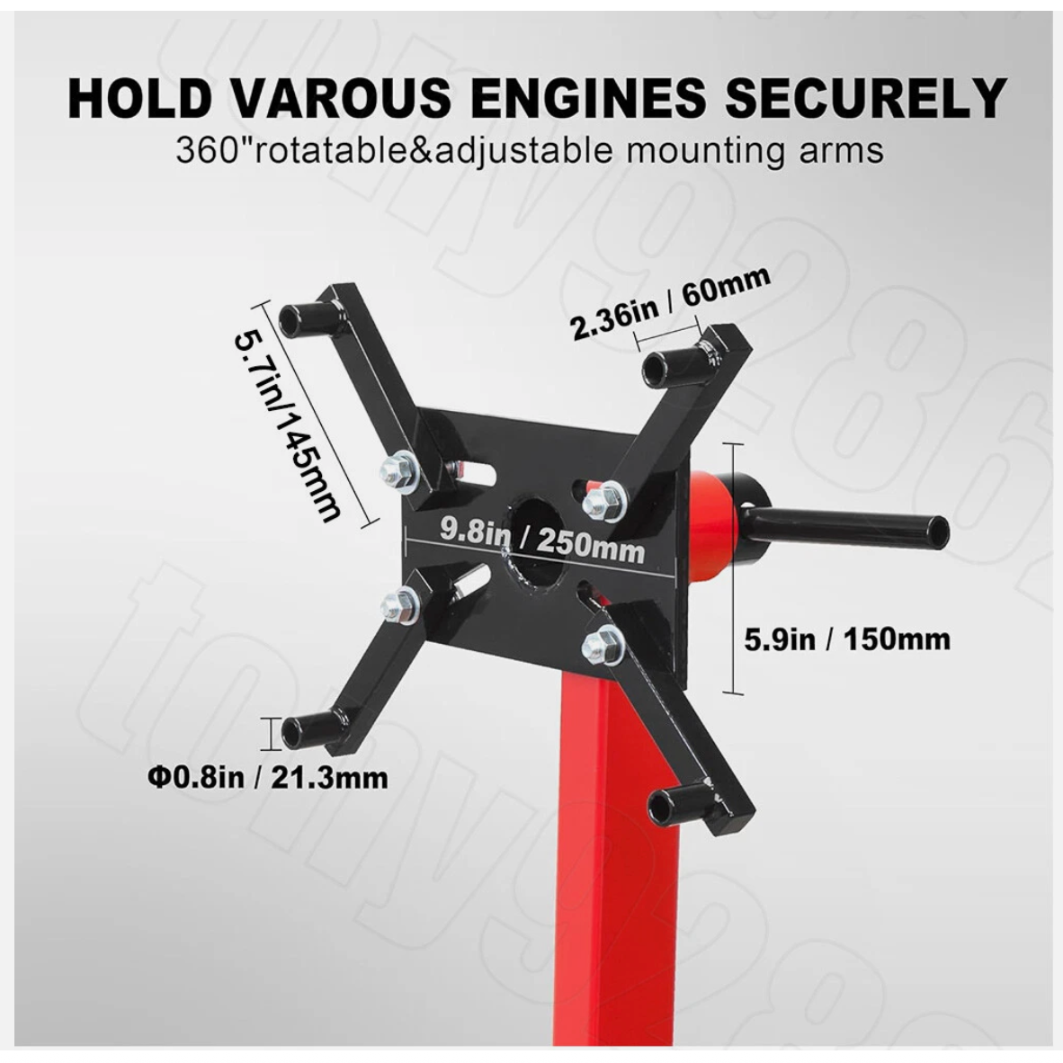 Engine Stand 1000LBS 450kg 360° Adjustable Mounting Head Motor Crane Hoist