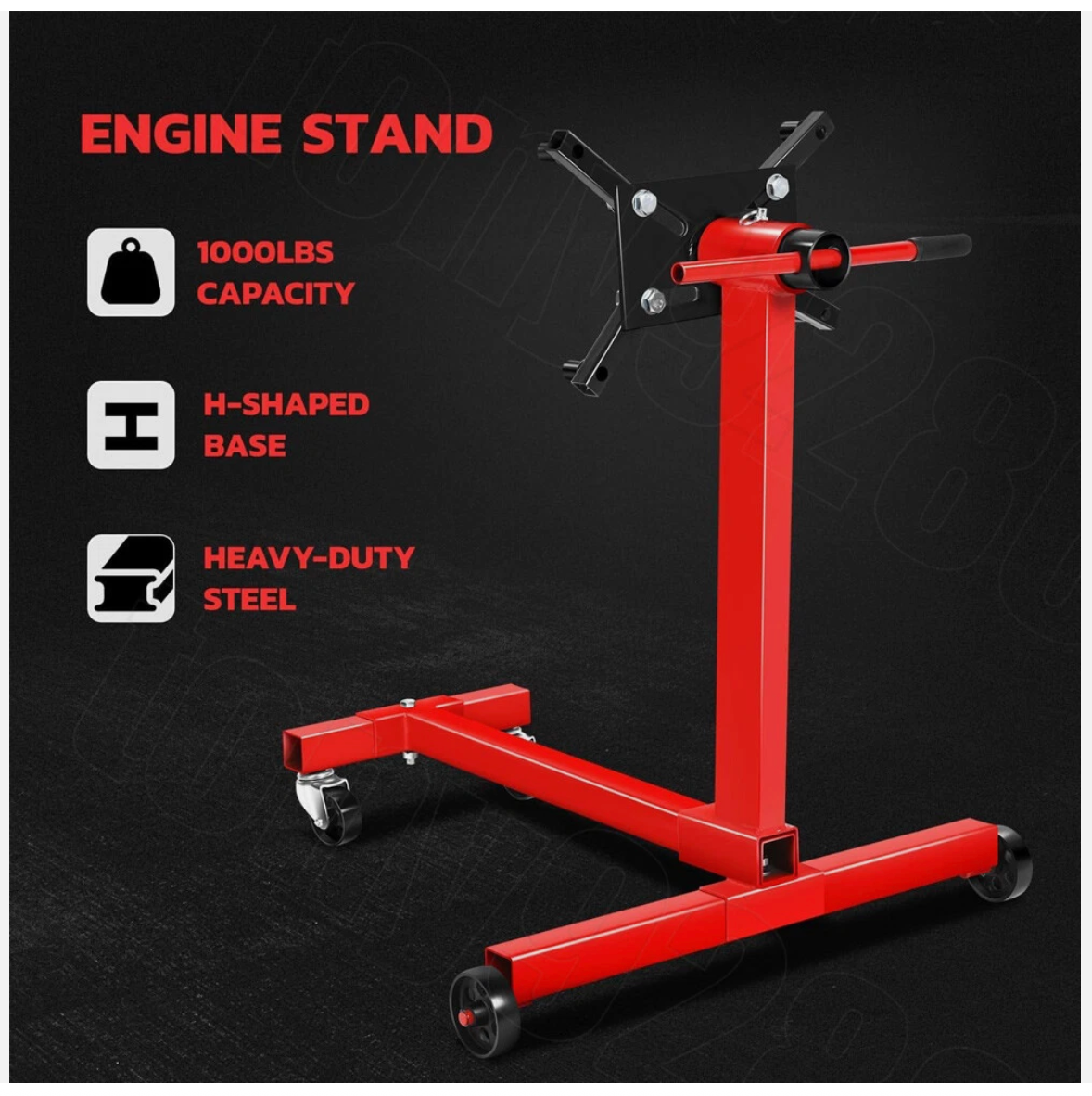 Engine Stand 1000LBS 450kg 360° Adjustable Mounting Head Motor Crane Hoist