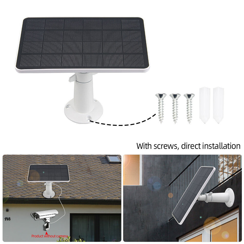 Solar Panel Charge with USB Power Cable for Eufy Arlo Essential Spotlight Camera