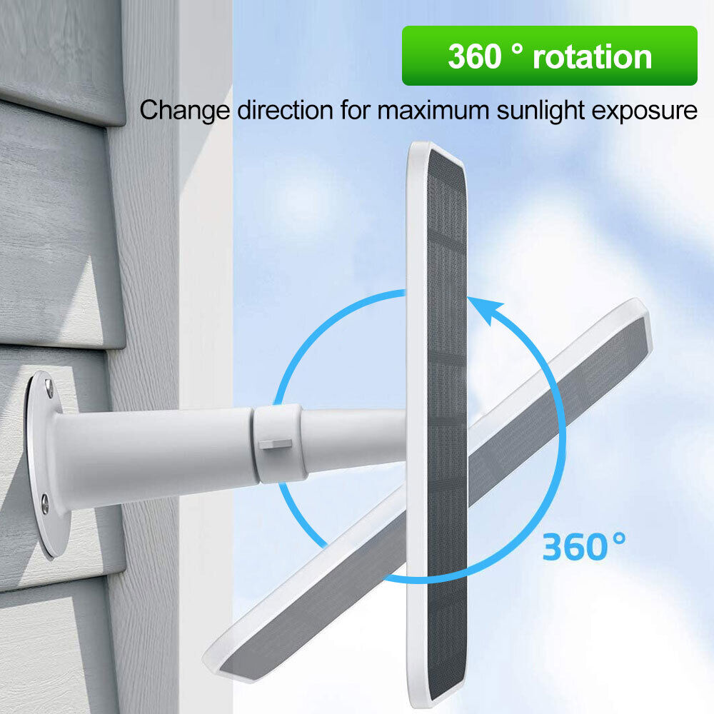Solar Panel Charge with USB Power Cable for Eufy Arlo Essential Spotlight Camera