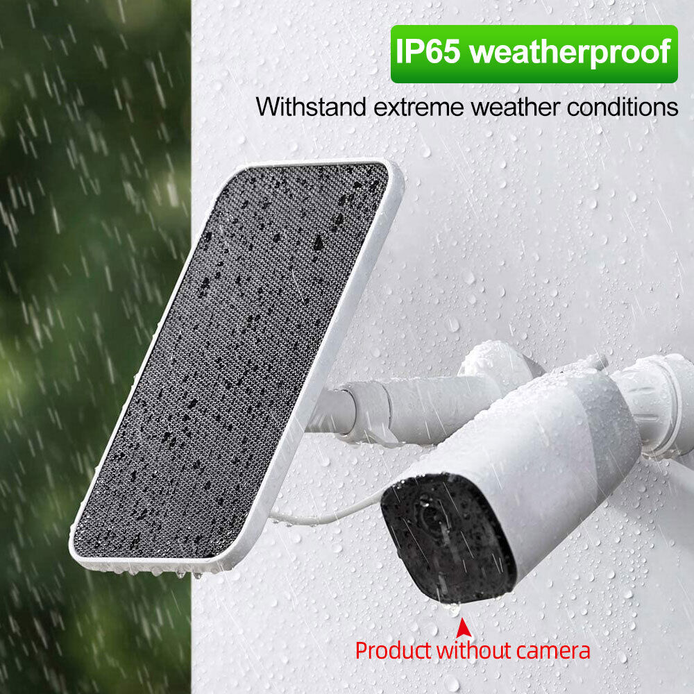 Solar Panel Charge with USB Power Cable for Eufy Arlo Essential Spotlight Camera