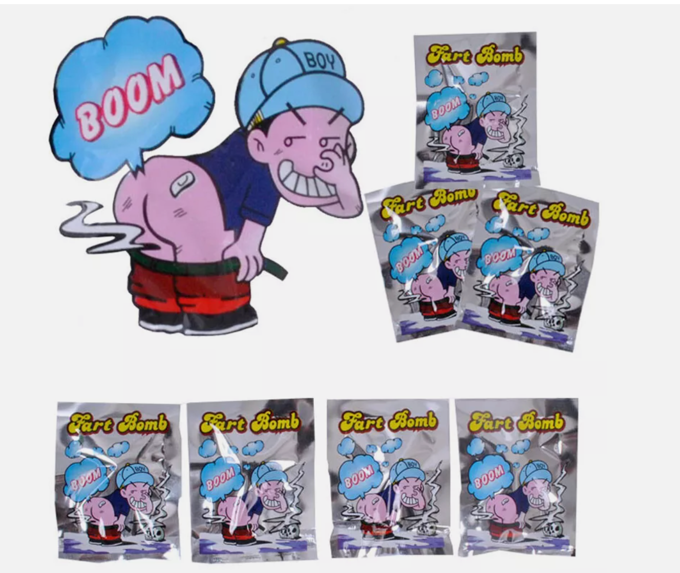 10xFart Bomb Bombs Bag Very Smelly Novelty Stink Prank Gag Trick Joke Game