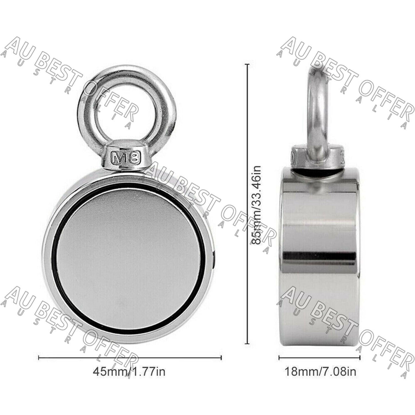 160KG Salvage Strong Recovery Magnet Neodymium Treasure Metal Fishing