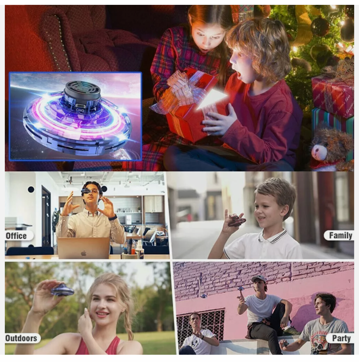 Flying Orb Ball Boomerang Fly Nebula Spinner Toys Soaring Hover UFO Mini Drone