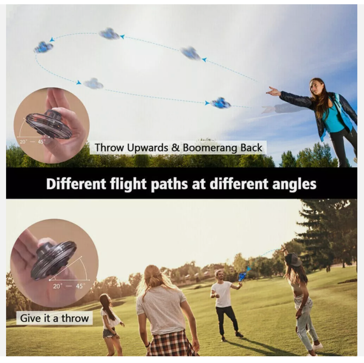 Flying Orb Ball Boomerang Fly Nebula Spinner Toys Soaring Hover UFO Mini Drone