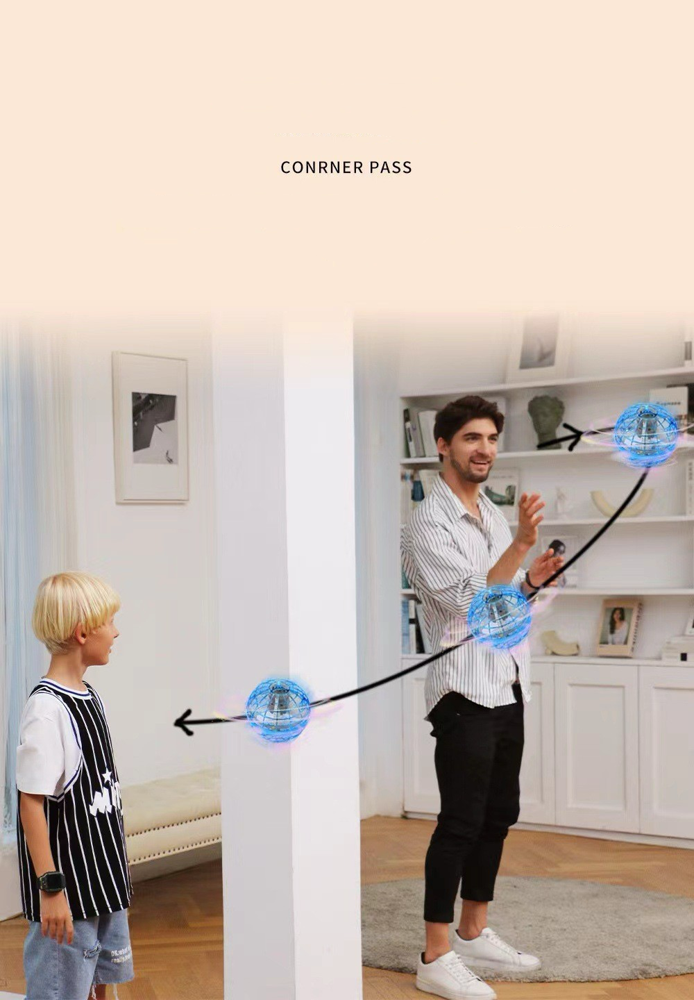 Flying Orb Ball Boomerang Fly Nebula Spinner- Toys Soaring Hover UFO Mini Drone