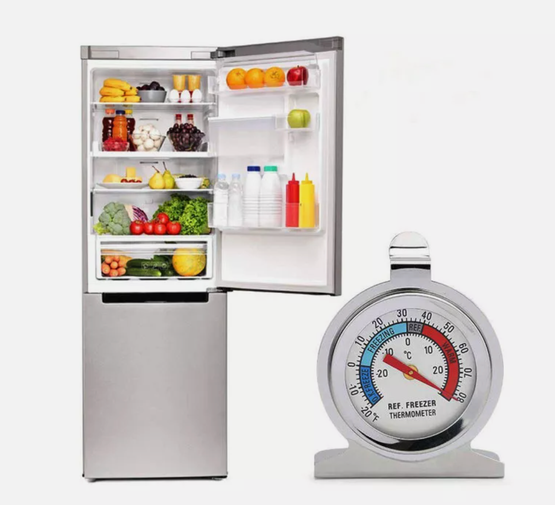 Refrigerator Thermometer Freezer Fridge Temperature Gauge Sensor Stainless
