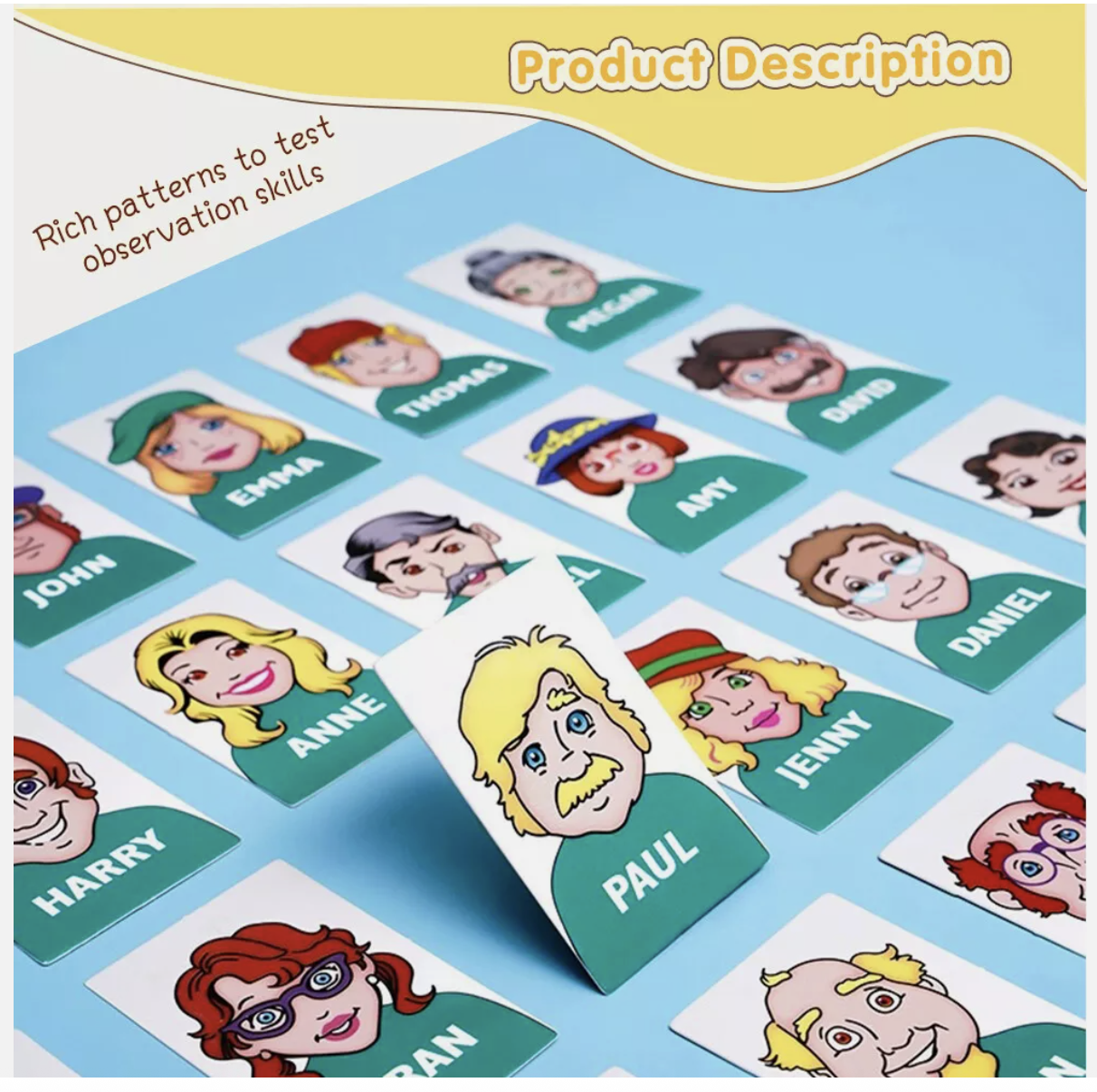 Who is It Family Board Game Guessing Game Kids Children Party Funny Toy Gift