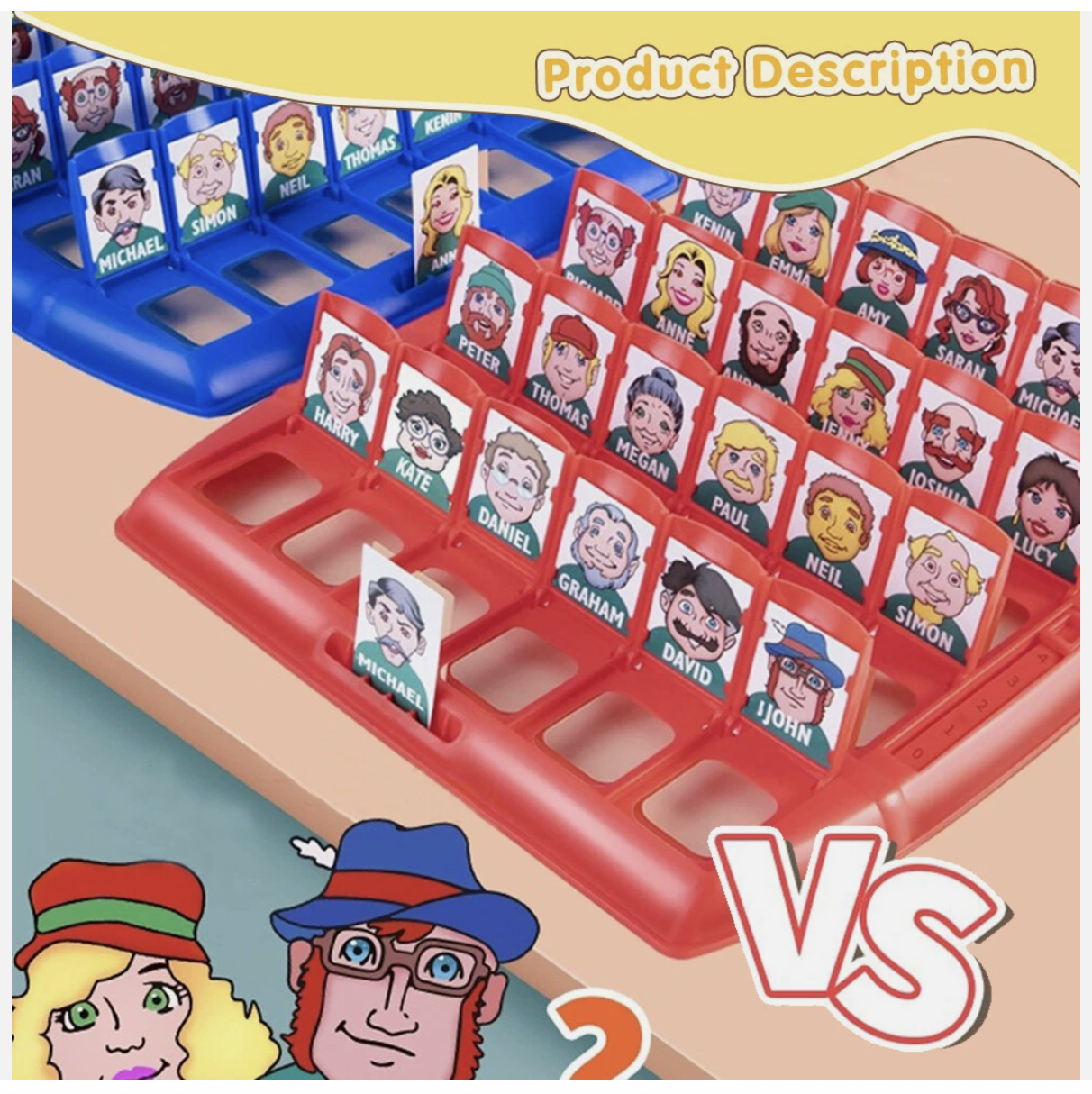 Who is It Family Board Game Guessing Game Kids Children Party Funny Toy Gift