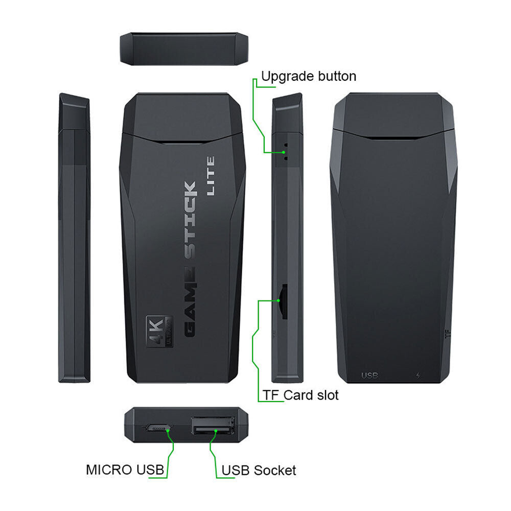 20000+ 4K HDMI TV Video Game Stick Retro Gaming Console w/ 2 Wireless Controller