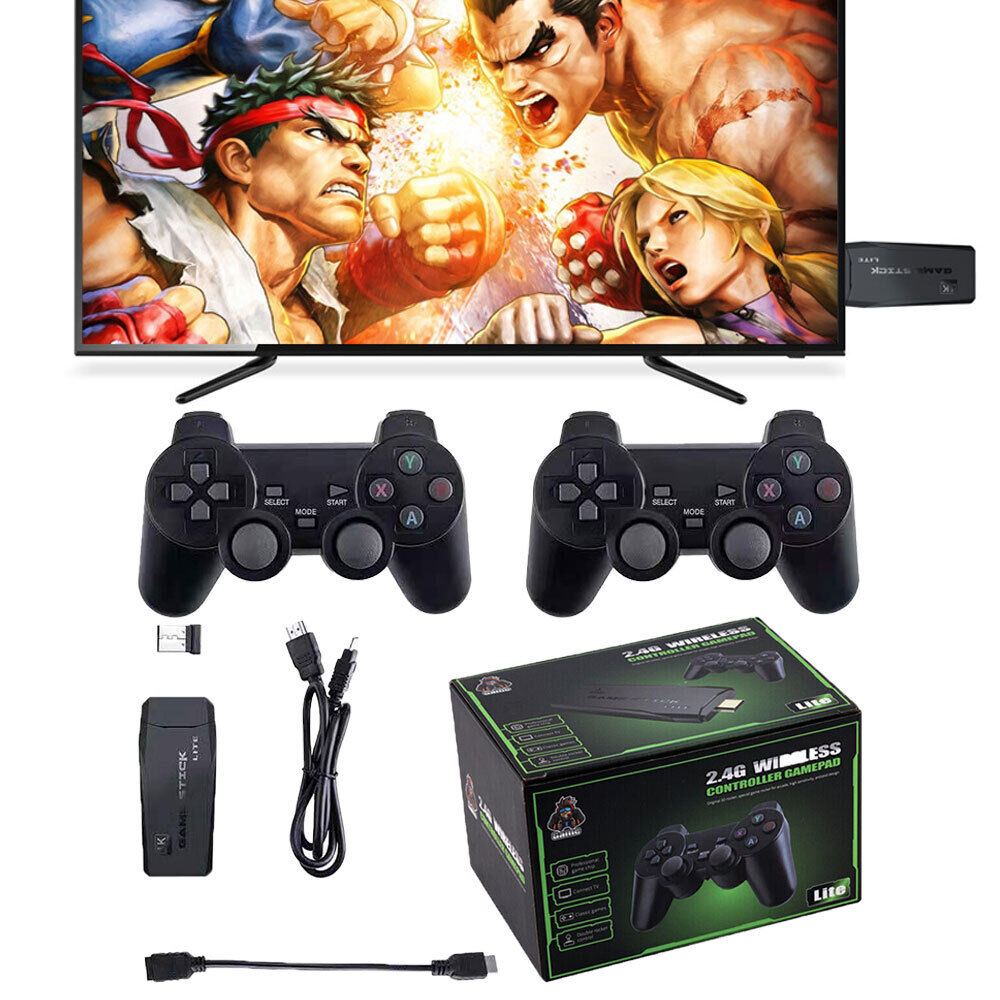 20000+ 4K HDMI TV Video Game Stick Retro Gaming Console w/ 2 Wireless Controller