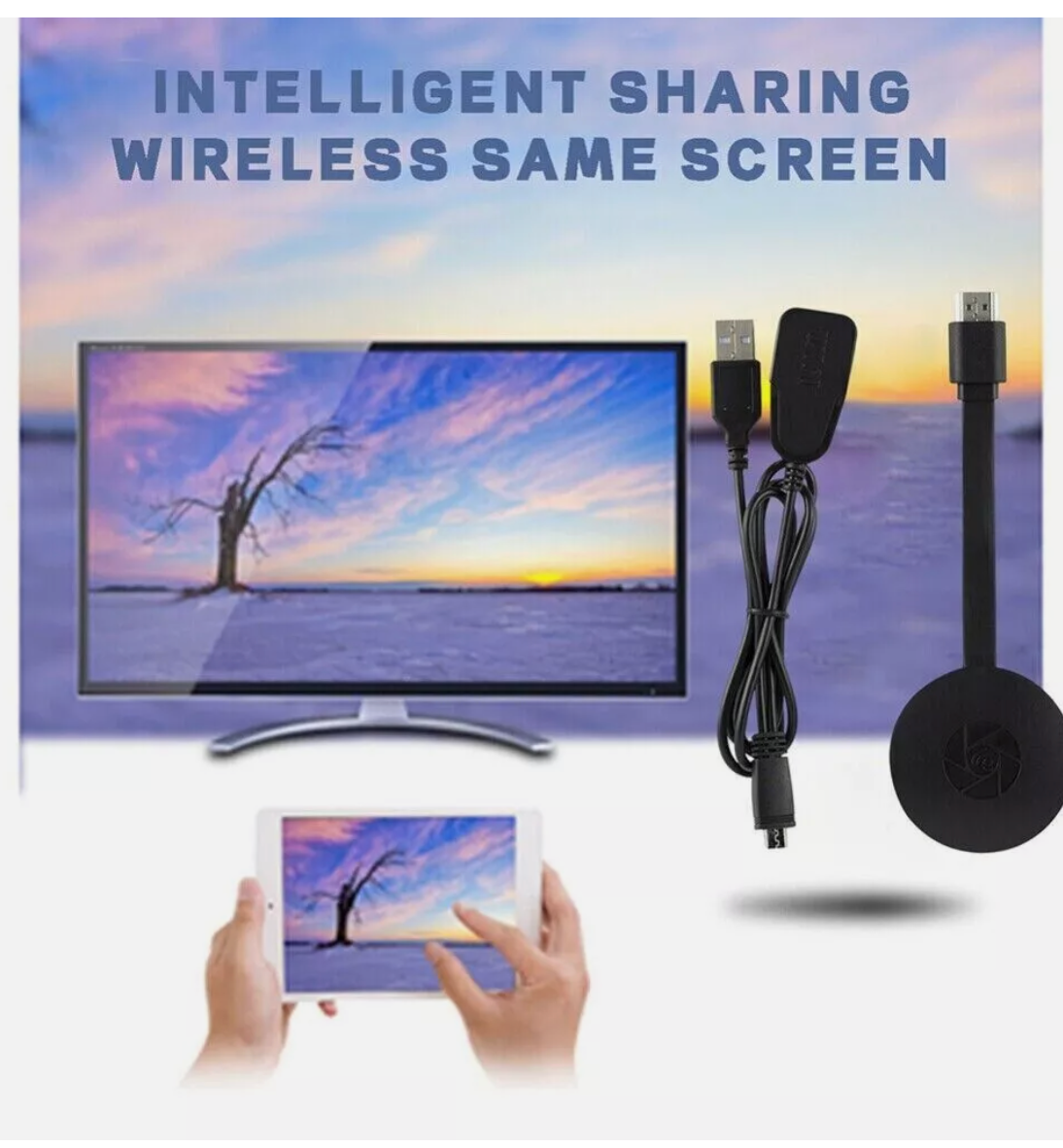 Chromecast Google Wireless HDMI-Compatible HD Display Media Streaming Video