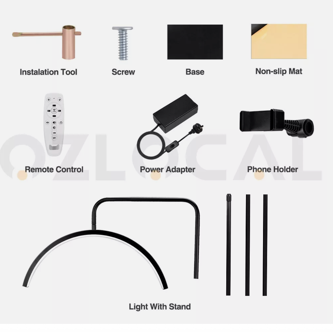 Beauty Half Moon Floor Fill Lamp LED Lash Light for Tattoo Salon Eyelash Makeup