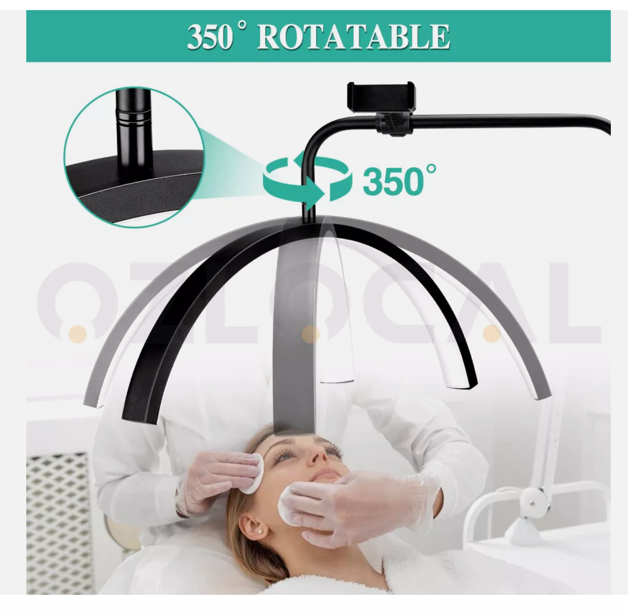 Beauty Half Moon Floor Fill Lamp LED Lash Light for Tattoo Salon Eyelash Makeup