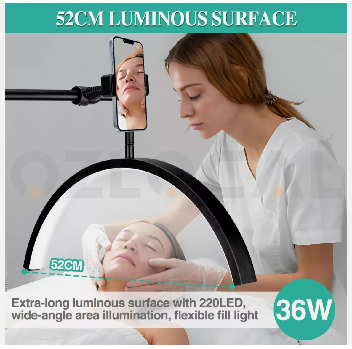 Beauty Half Moon Floor Fill Lamp LED Lash Light for Tattoo Salon Eyelash Makeup