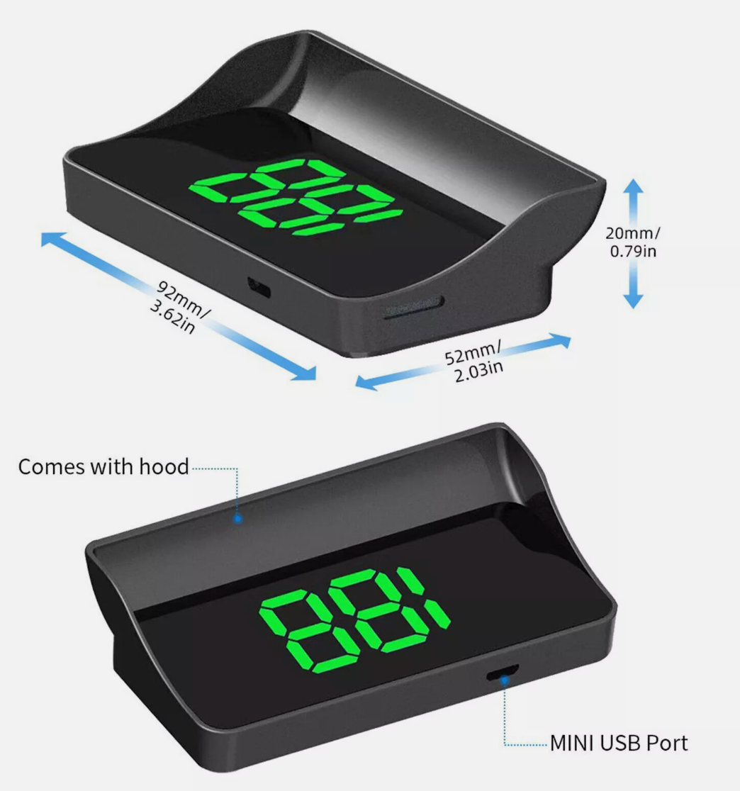 HUD GPS Head Up Display Speedometer Odometer Car Digital Speed Universal