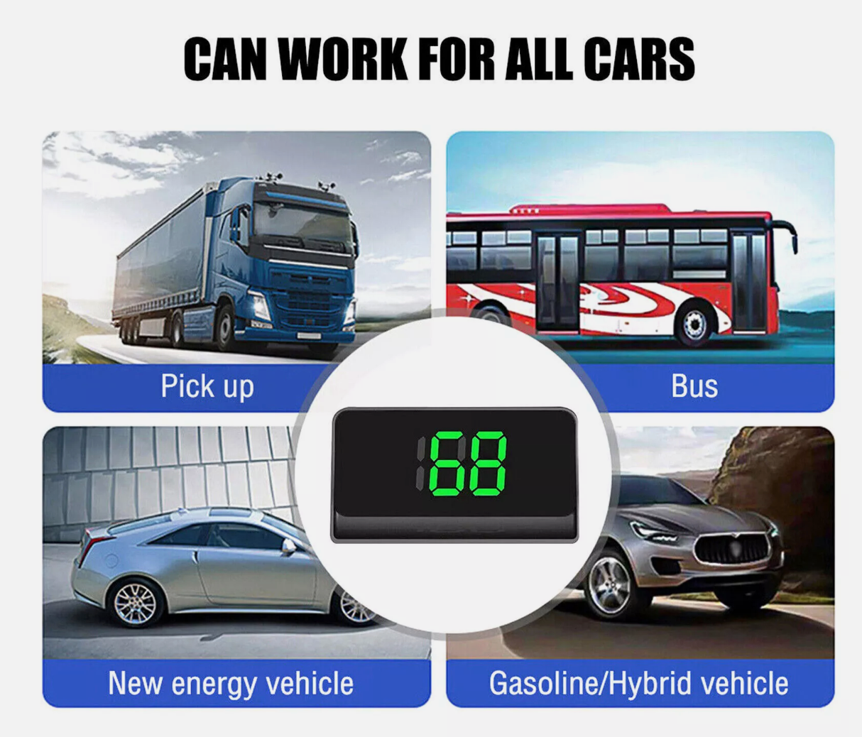 HUD GPS Head Up Display Speedometer Odometer Car Digital Speed Universal