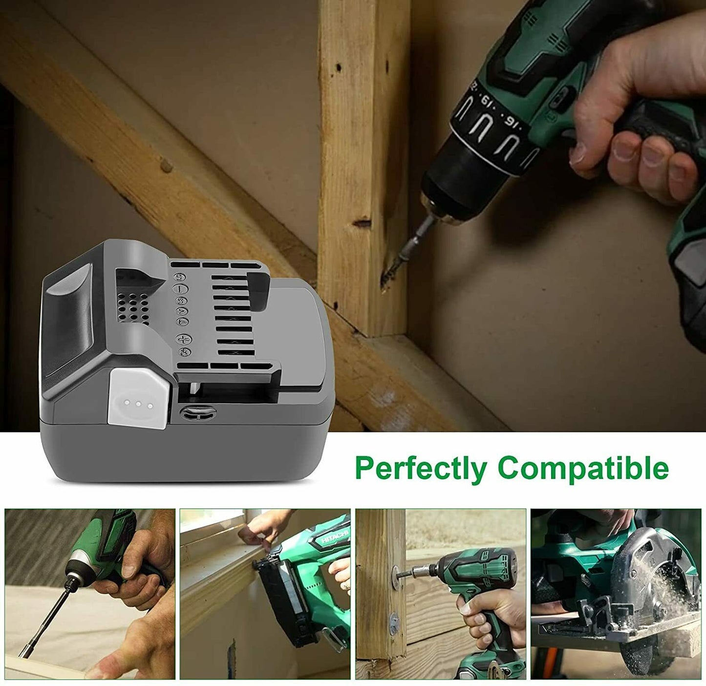 BSL1850 For Hitachi 18V 5.0Ah Li-ion Battery BSL1825 BSL1830 BSL1850 BSL1815 18V