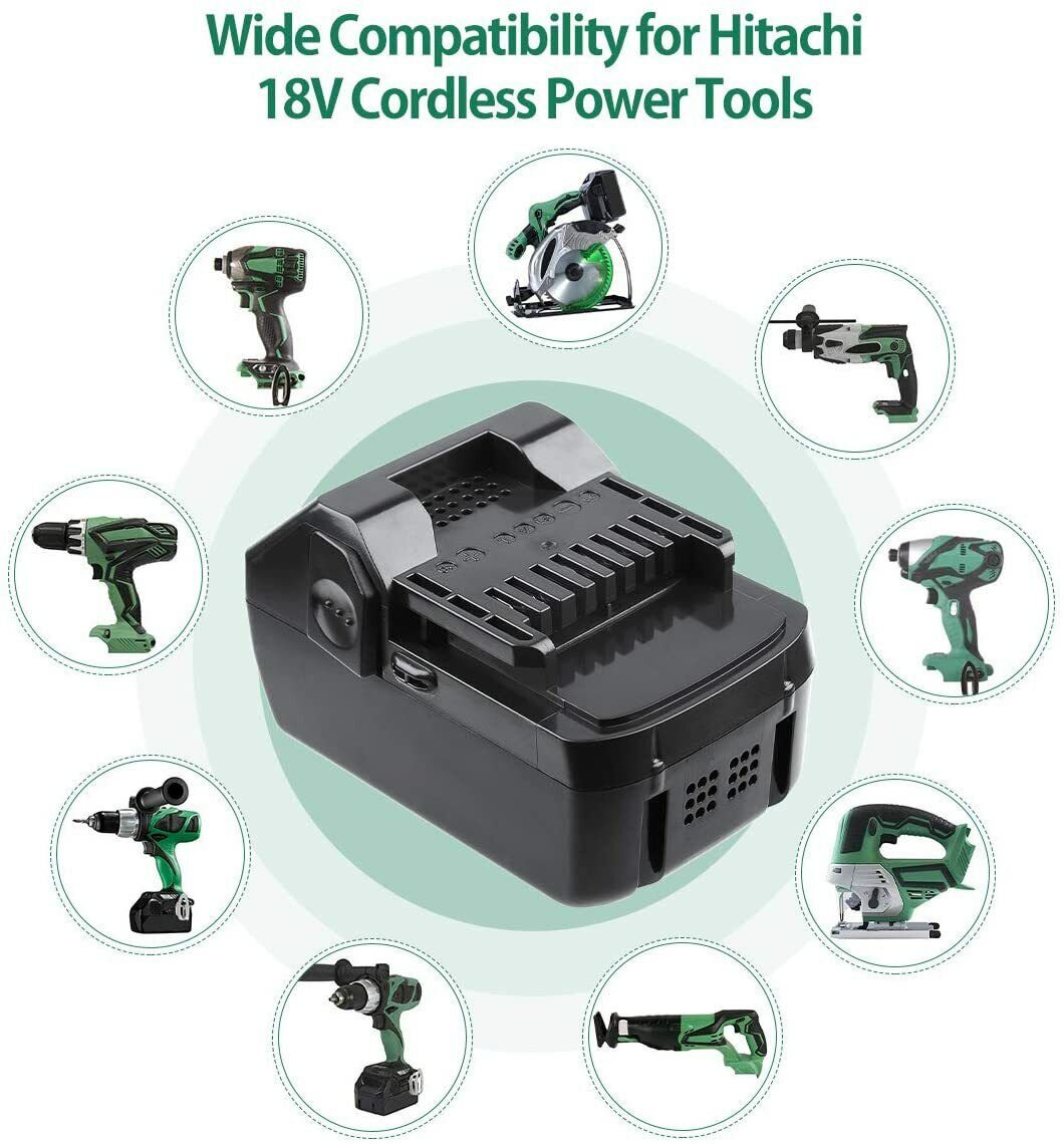 BSL1850 For Hitachi 18V 5.0Ah Li-ion Battery BSL1825 BSL1830 BSL1850 BSL1815 18V