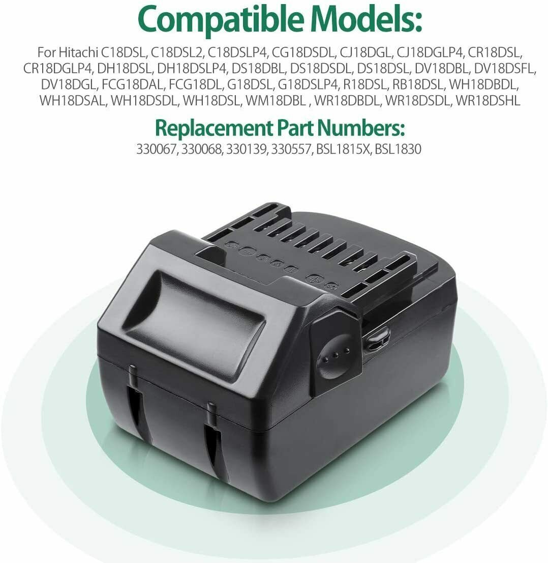 BSL1850 For Hitachi 18V 5.0Ah Li-ion Battery BSL1825 BSL1830 BSL1850 BSL1815 18V