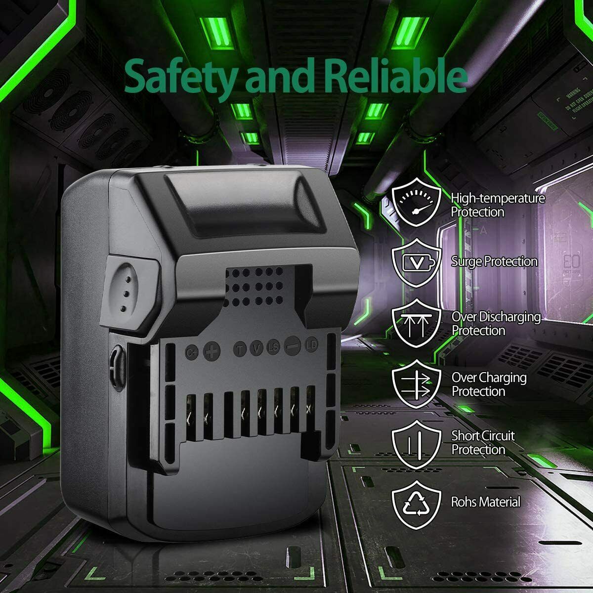 BSL1850 For Hitachi 18V 5.0Ah Li-ion Battery BSL1825 BSL1830 BSL1850 BSL1815 18V