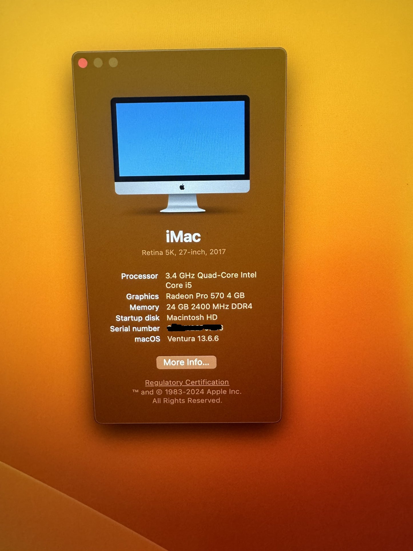 Nice iMac (Retina 5K, 27-inch, 2017) 24GB 1TB