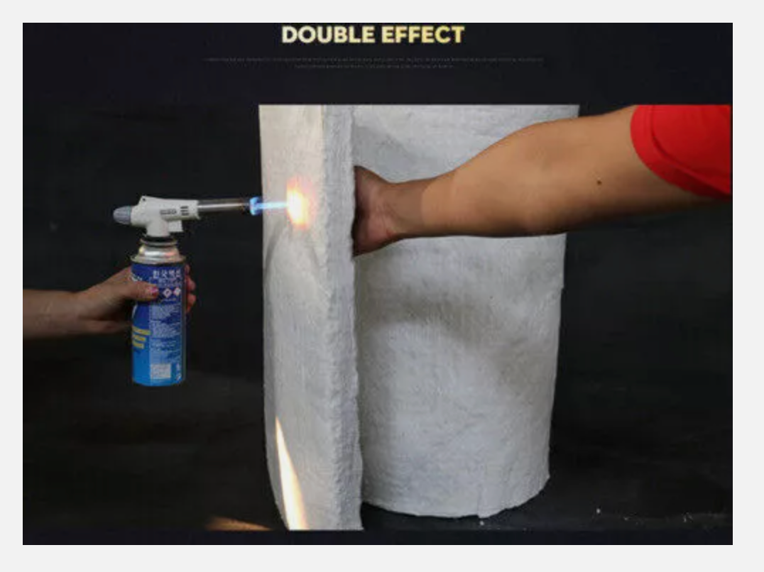 40mm Aluminum Foil Ceramic Fiber Blanket High Temp Fireproof Insulation Mat 1x0.61M