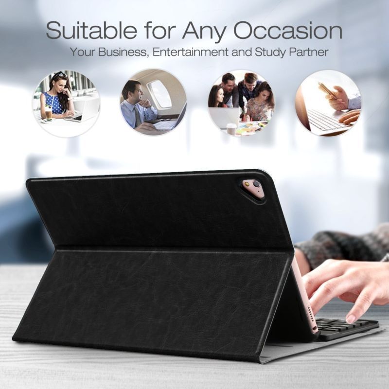 IPad Pro 12.9" Stand PU Leather Bluetooth Keyboard Case Cover