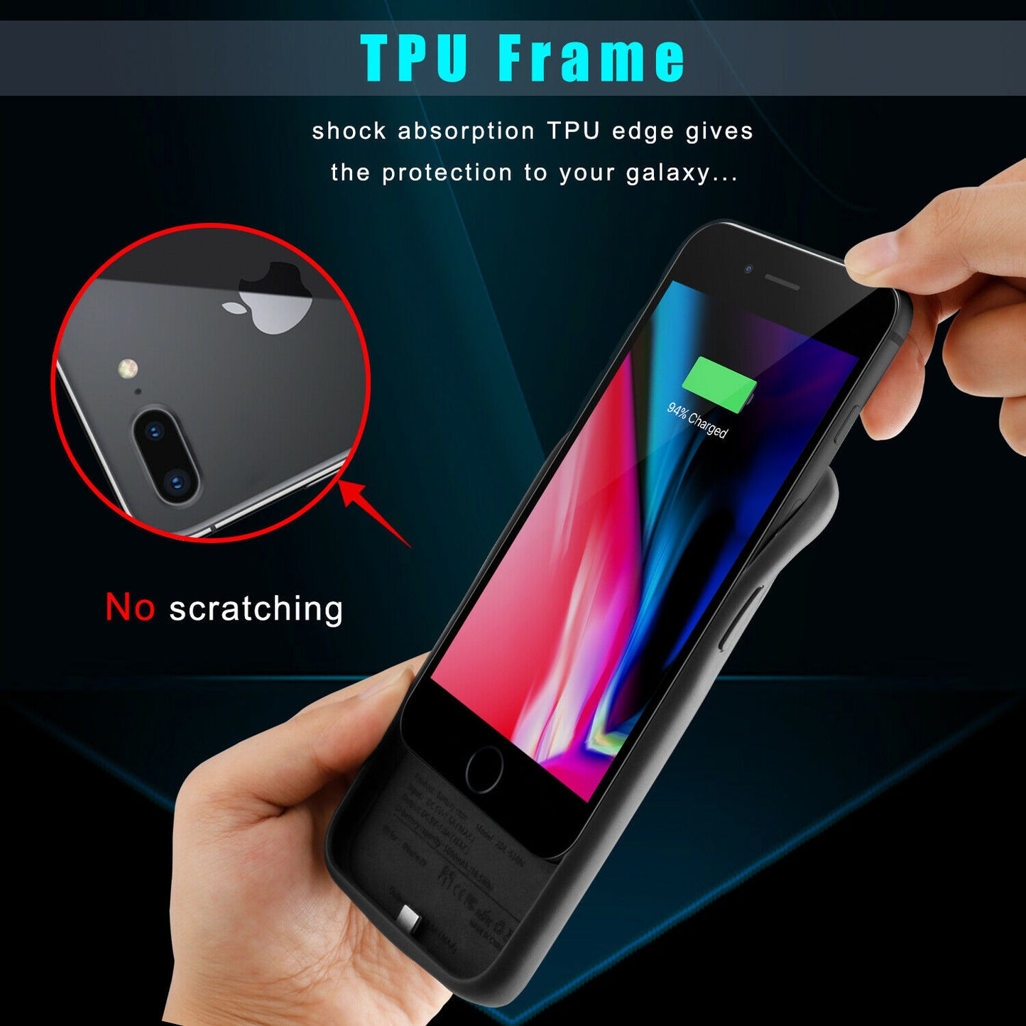 iPhone 6 6S 7 8 SE 2020 External Battery Charger Case Power Bank Charging Cover