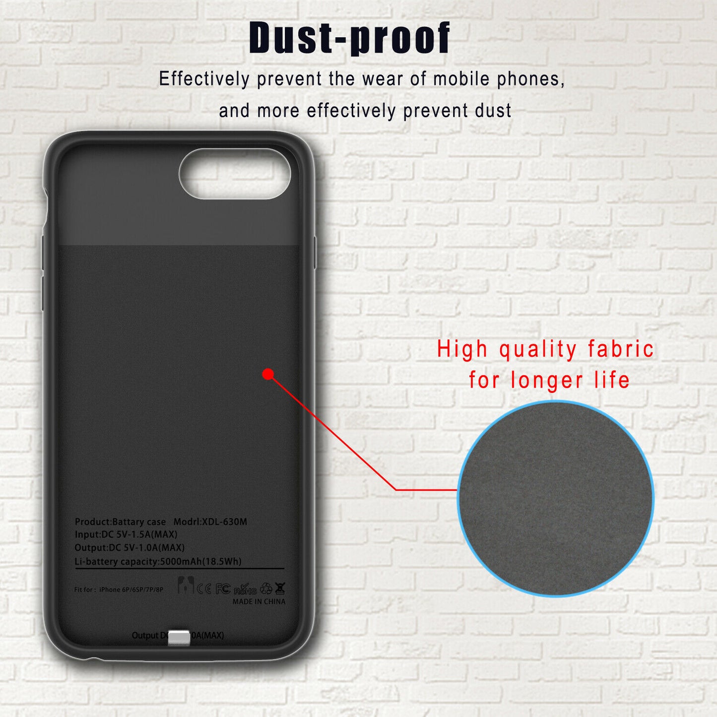 iPhone 6 6S 7 8 SE 2020 External Battery Charger Case Power Bank Charging Cover