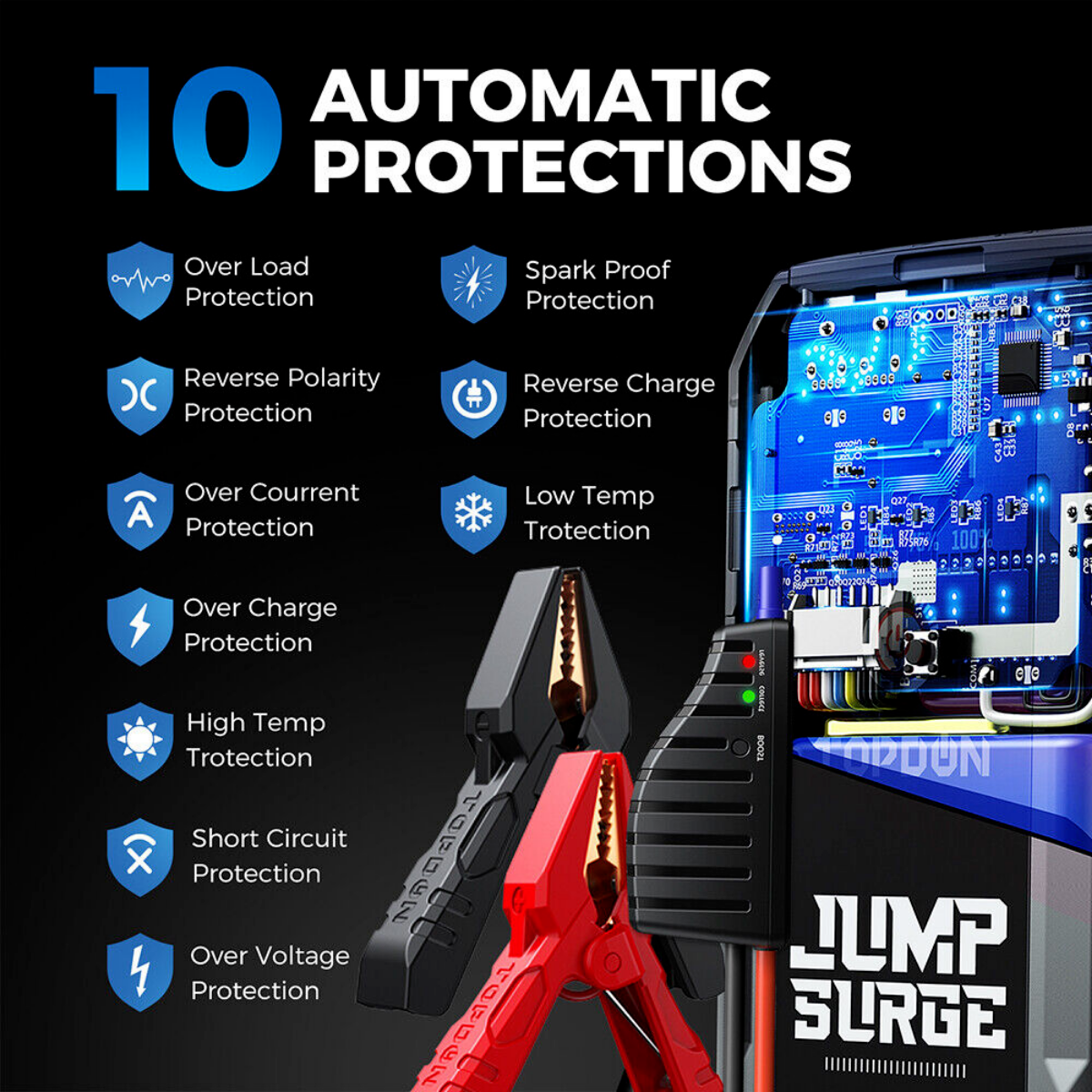 2000 Peak Amp 12Volt Jump Starter JS2000 Car Booster Jumper Box Portable