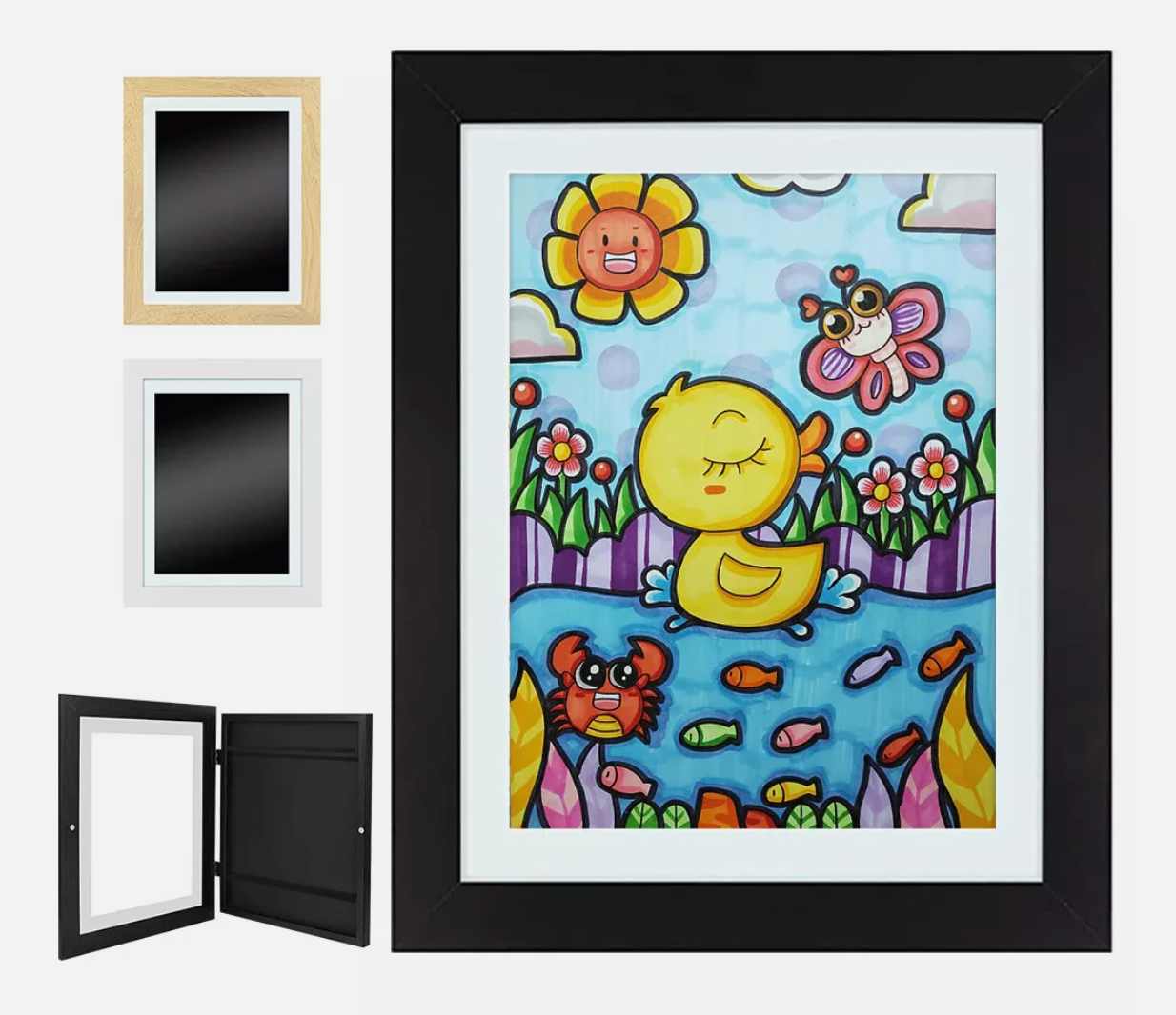 Kids Art Frames Children Art Projects Wooden Artwork Display Hold 150 Pictures