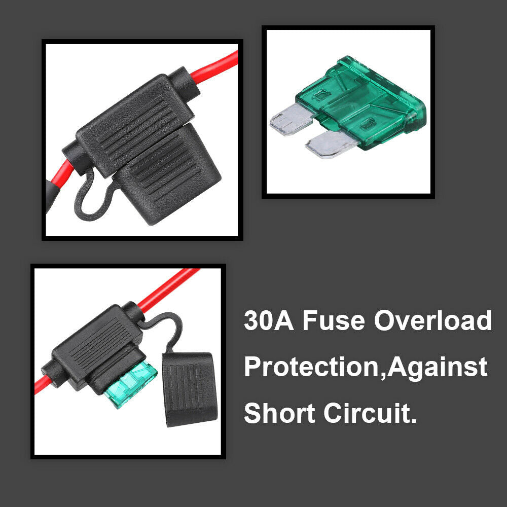 Wiring Loom Harness Kit Fuse Relay Switch 40A 12V For LED Work Driving Light Bar