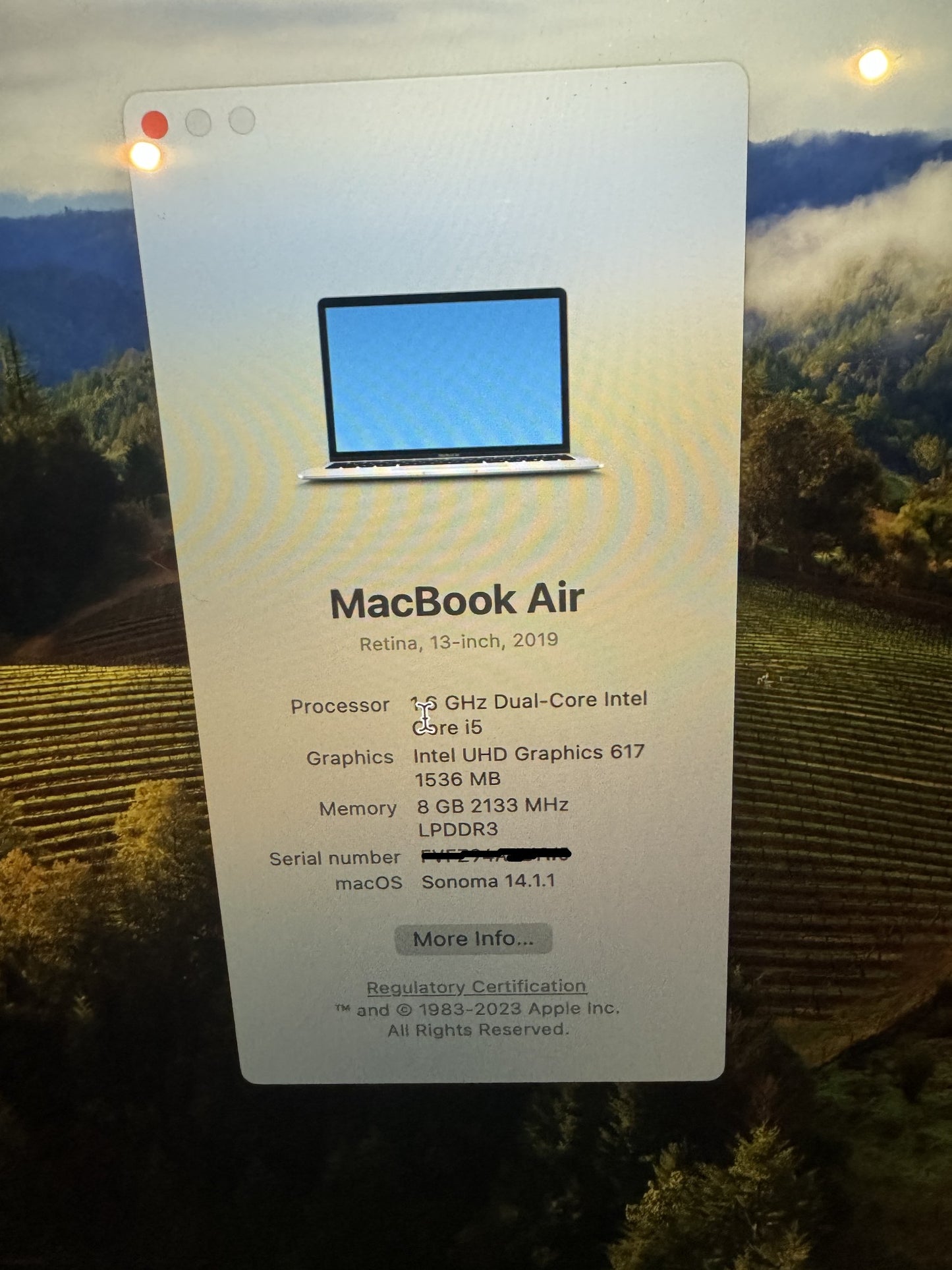 Mint MacBook Air (Retina, 13-inch, 2019) 8GB 128GB Battery Cycle 167