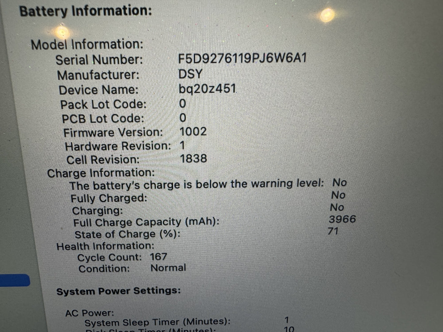 Mint MacBook Air (Retina, 13-inch, 2019) 8GB 128GB Battery Cycle 167