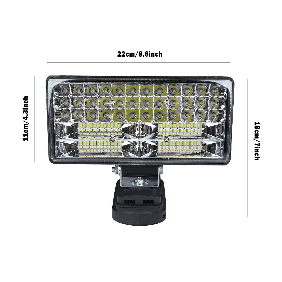 8'' LED Work Light Torch Camping Workshop Flashlights For Makita Battery