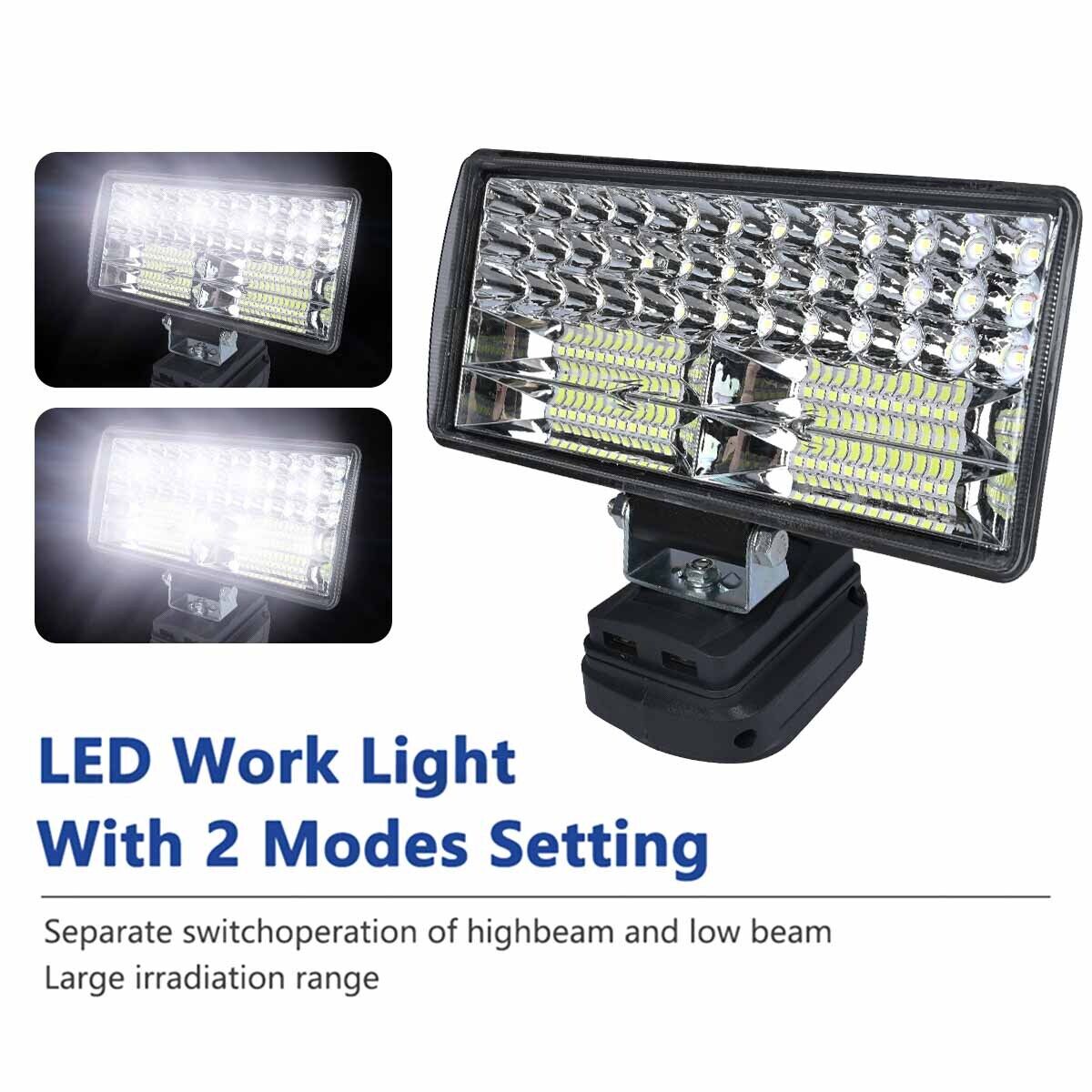 8'' LED Work Light Torch Camping Workshop Flashlights For Makita Battery