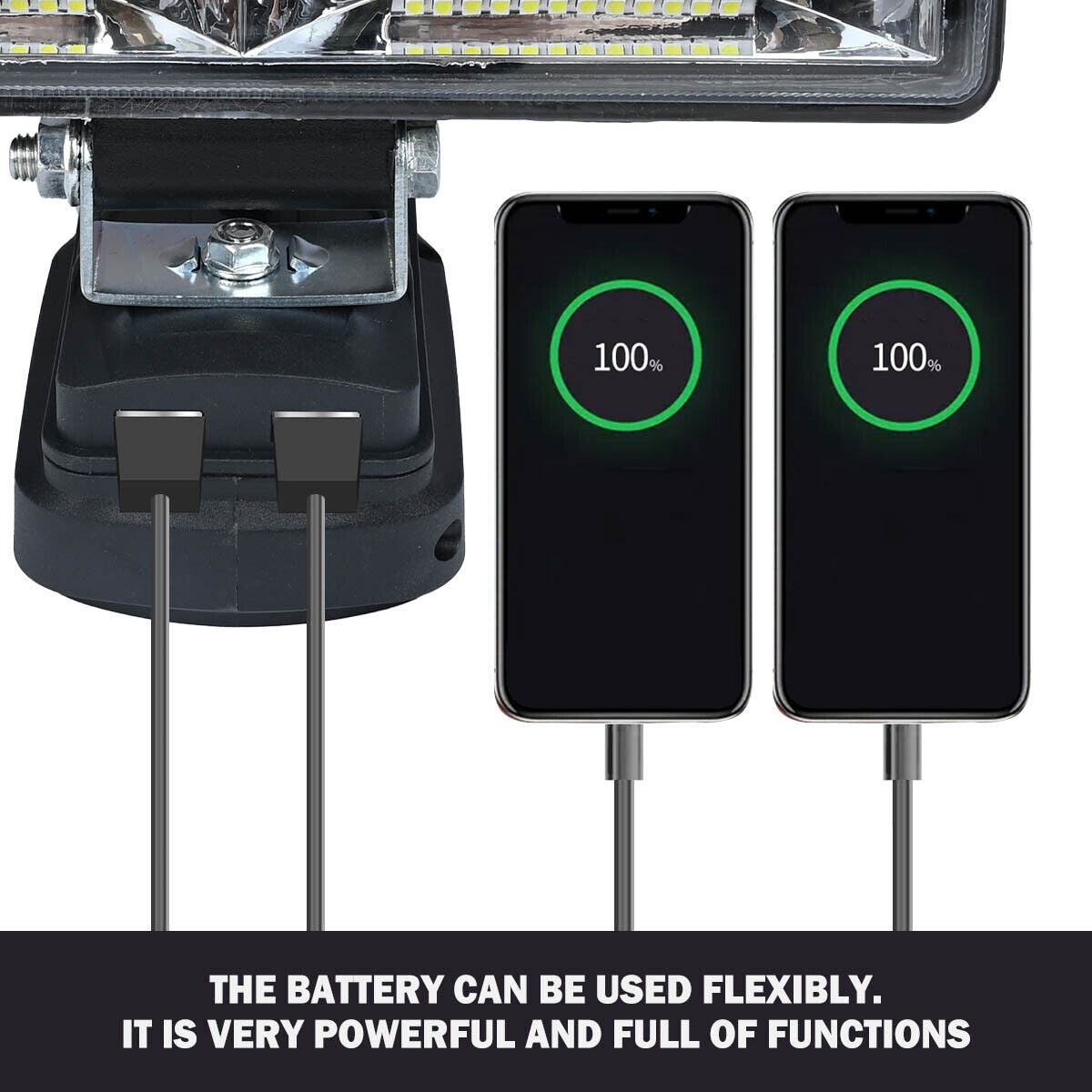 8'' LED Work Light Torch Camping Workshop Flashlights For Makita Battery