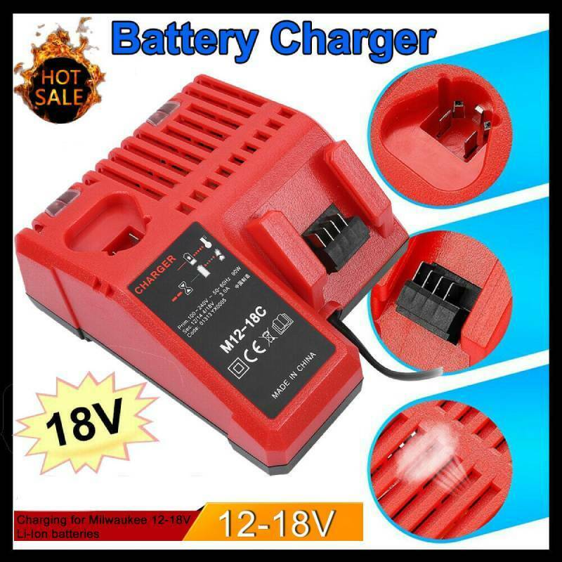 12V-18V Rapid Charger for Milwaukee M18 M12 Li-ion Battery 48-59-1812 48-11-1860