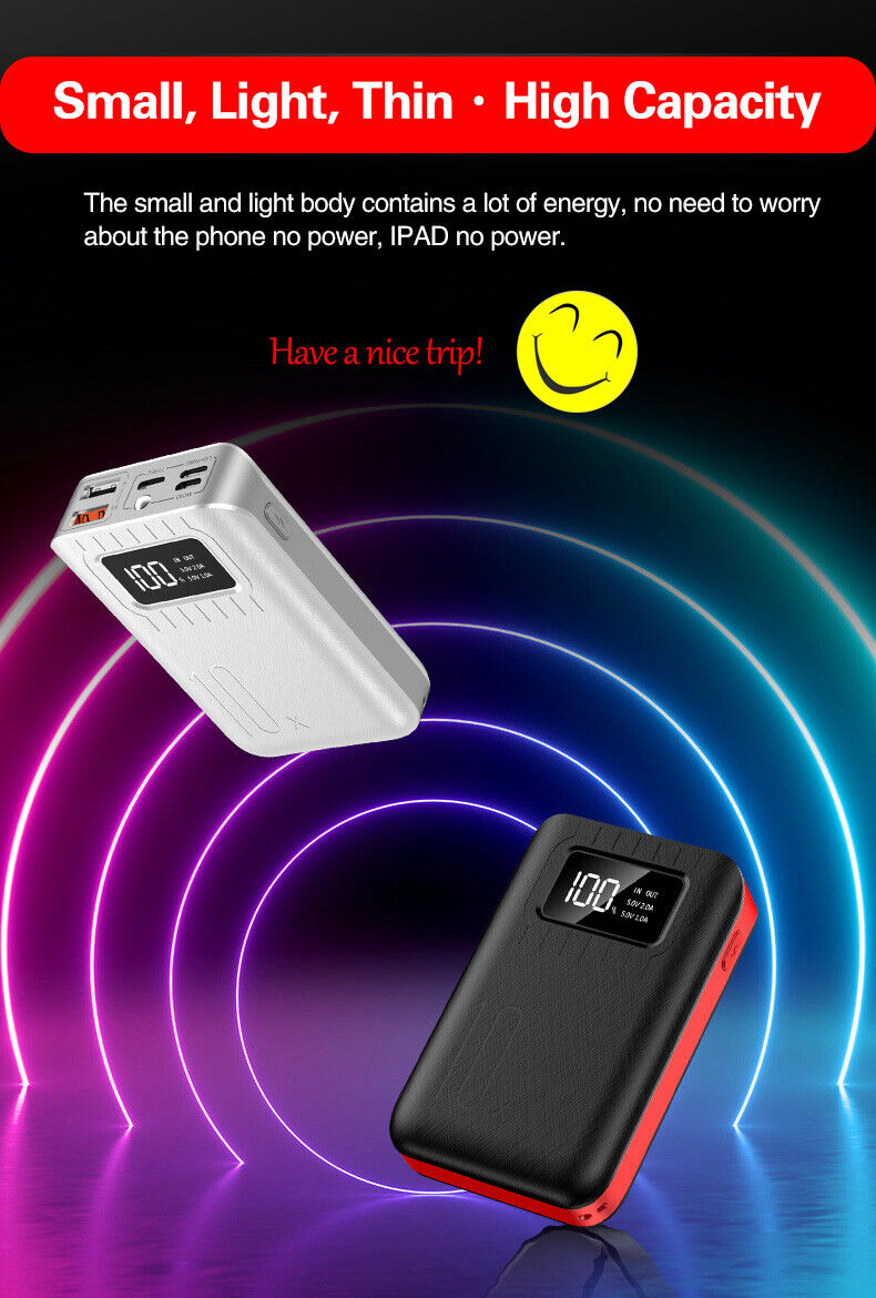 Portable 10000mAh Power Bank Mini USB Backup Battery Charger For Mobile Phone