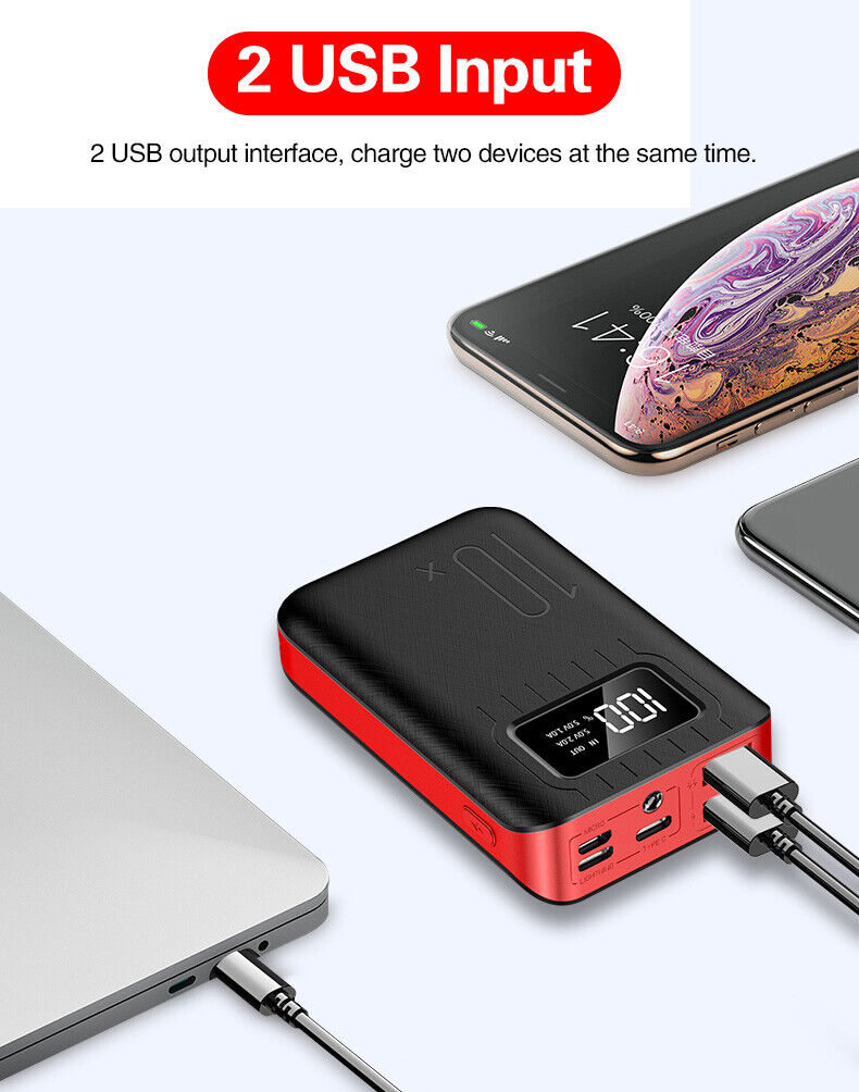 Portable 10000mAh Power Bank Mini USB Backup Battery Charger For Mobile Phone