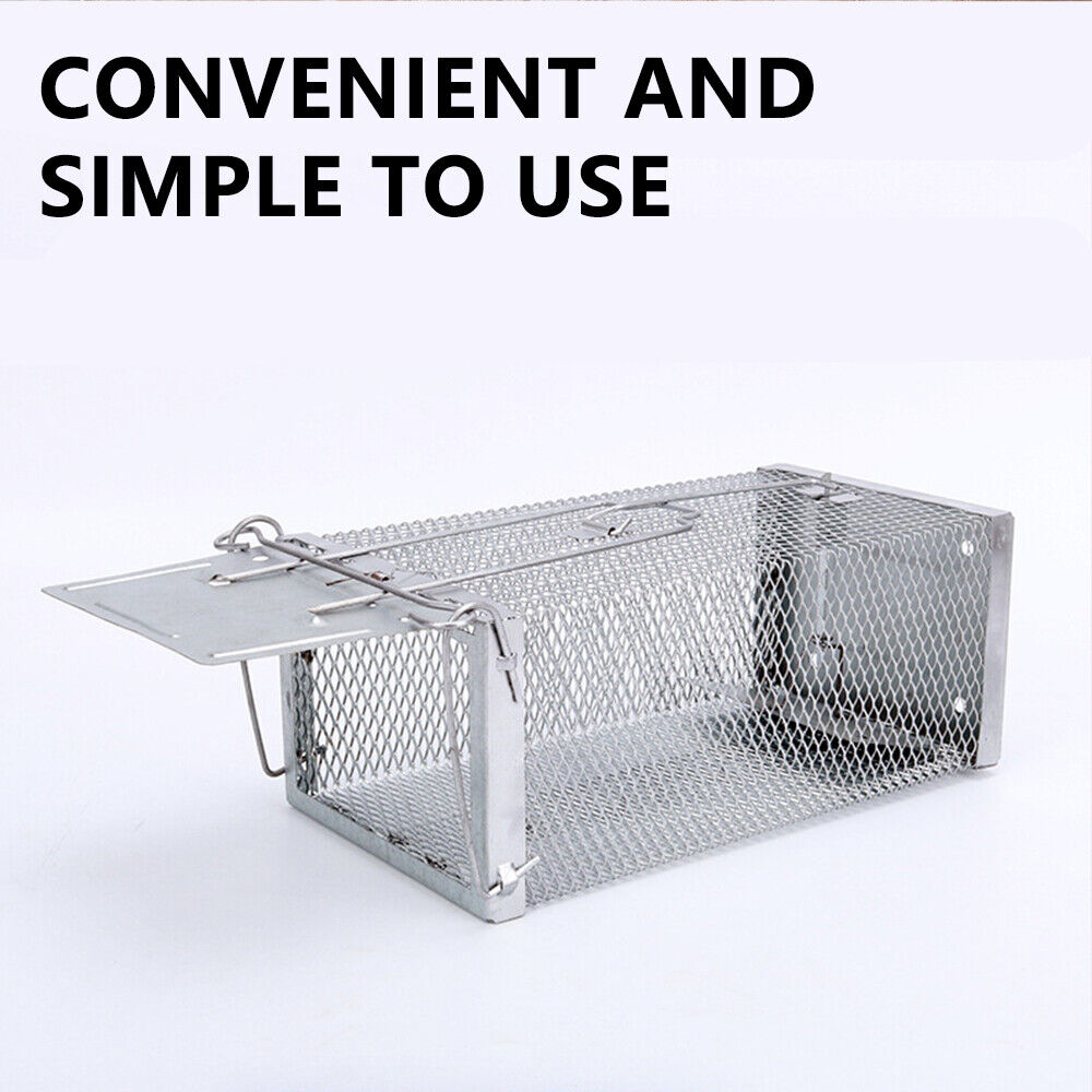 Humane Rat Trap Cage Live Animal Catch Pest Rodent Mouse Bait Control Box
