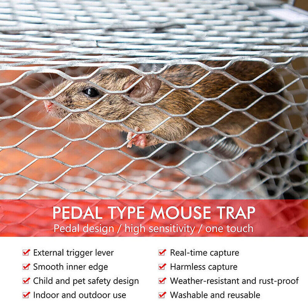 Humane Rat Trap Cage Live Animal Catch Pest Rodent Mouse Bait Control Box