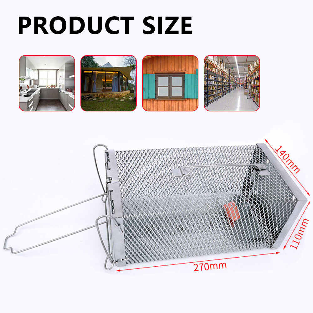 Humane Rat Trap Cage Live Animal Catch Pest Rodent Mouse Bait Control Box