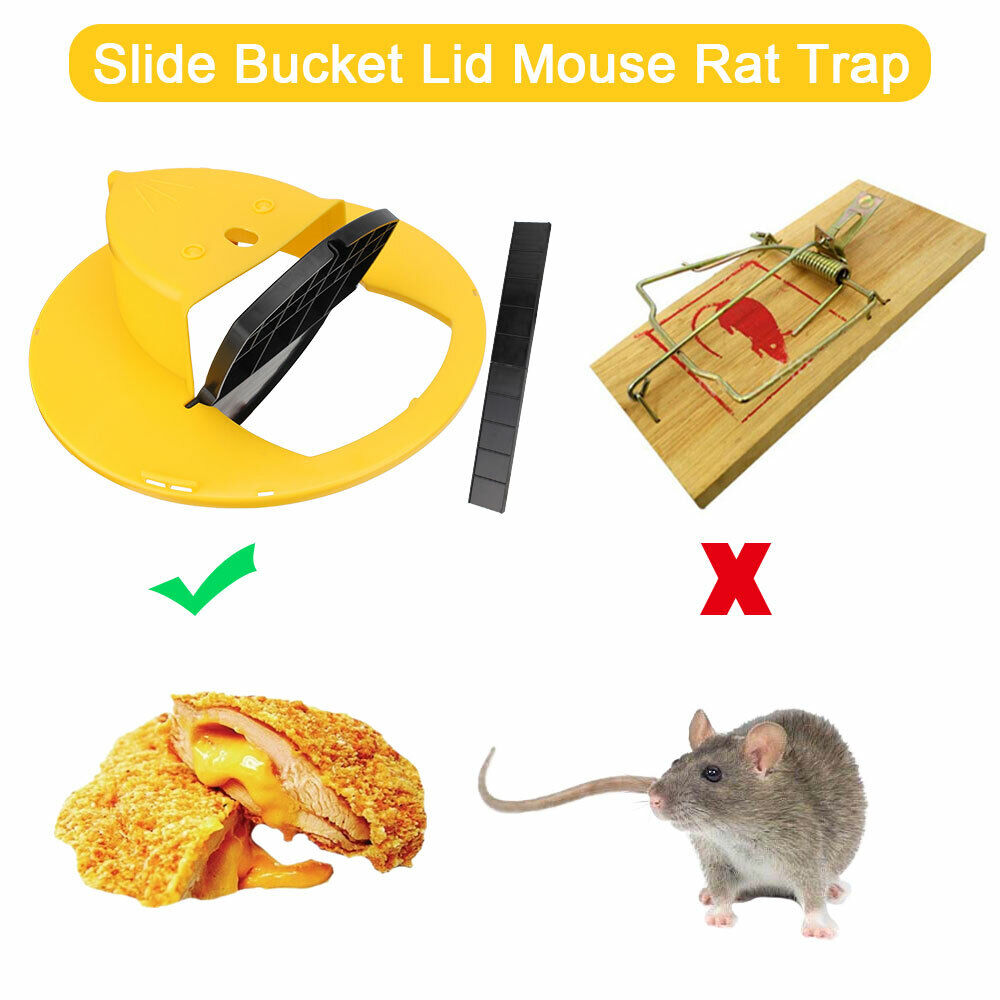 Mouse Trap N Flip Slide Bucket Lid Mouse Rat Trap With Ladder Mousetrap Catcher